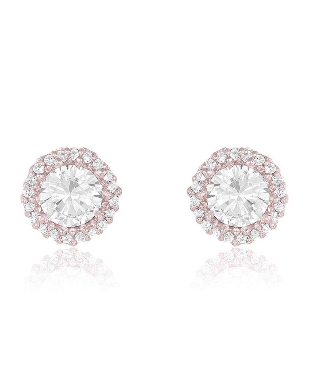 Floral Aura CZ Stud Earrings – Curio Cottage