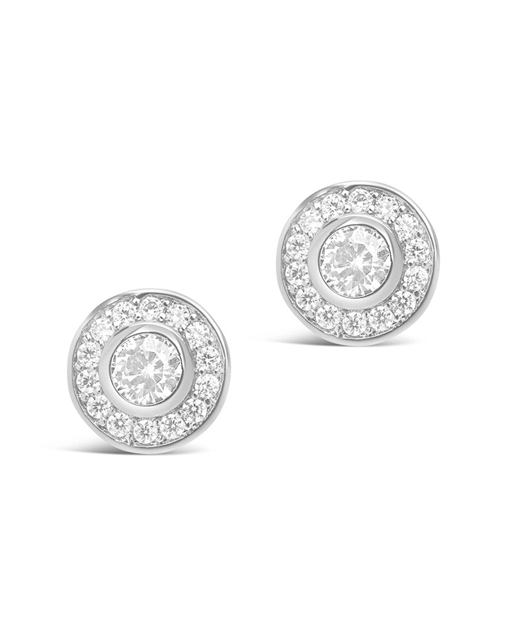 Sterling Forever Sterling Silver Circlet Stud & Hoop Earring Set of 2 - White