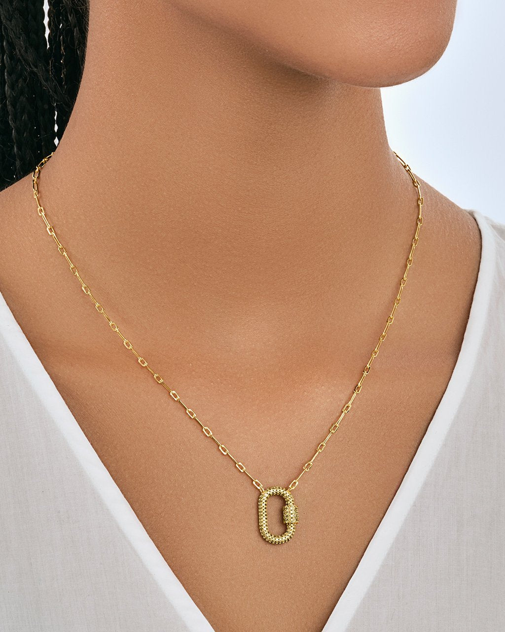Love Lock Initial Pendant Necklace