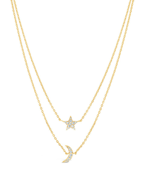 Buy Sky Full Of Stars Two-Layered CZ Necklace Online in India