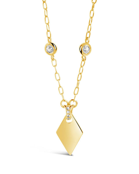 Louise Pendant - Gold  Cubic zirconia pendant, Pendant, Necklace