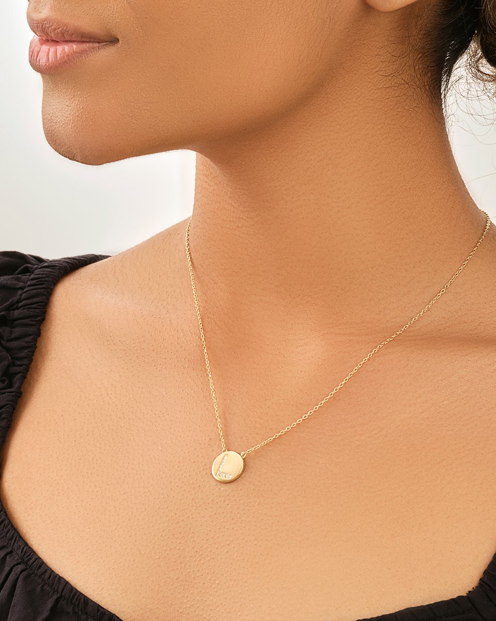 Gold plated hot sale initial necklace