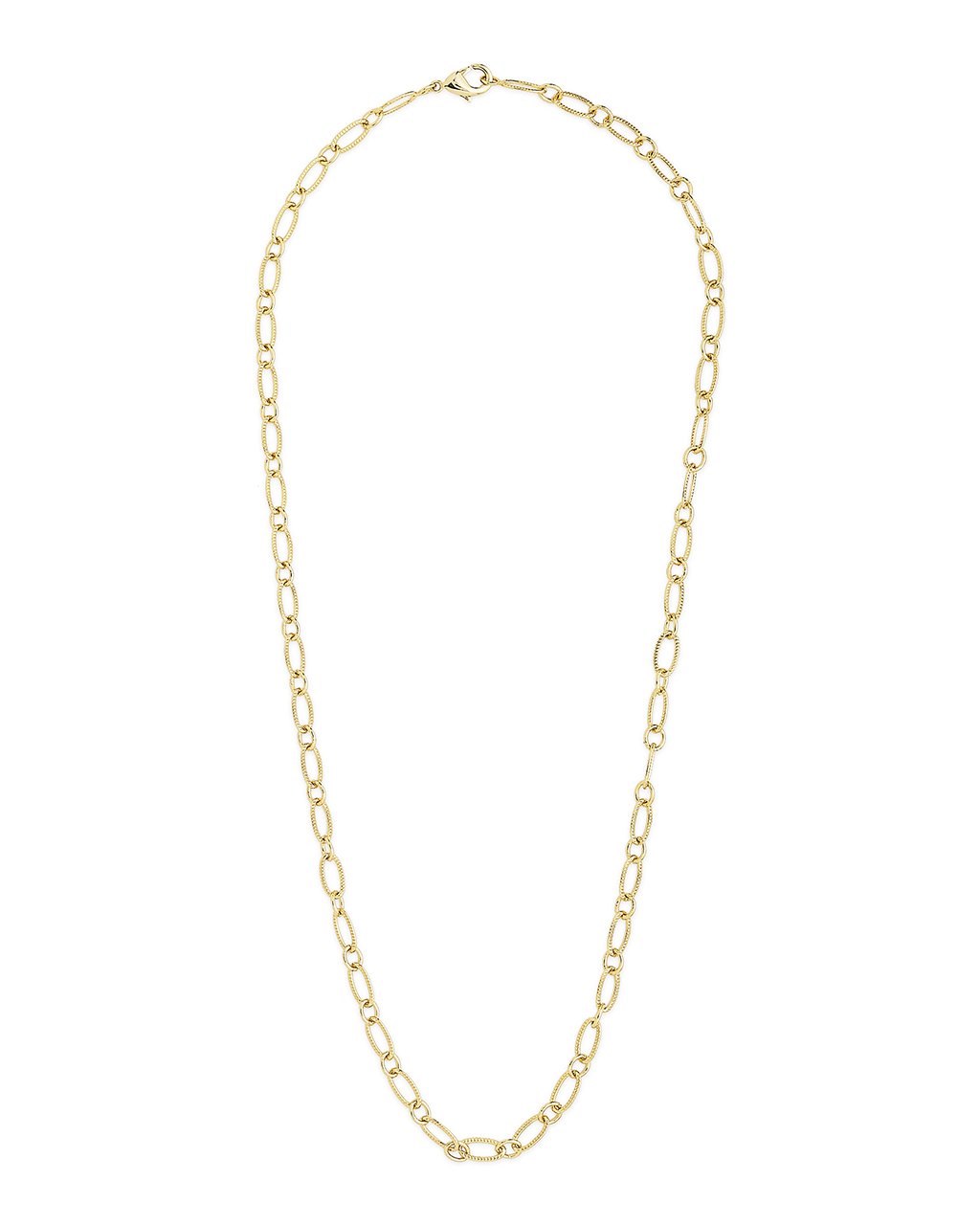 Textured Oval Link Chain