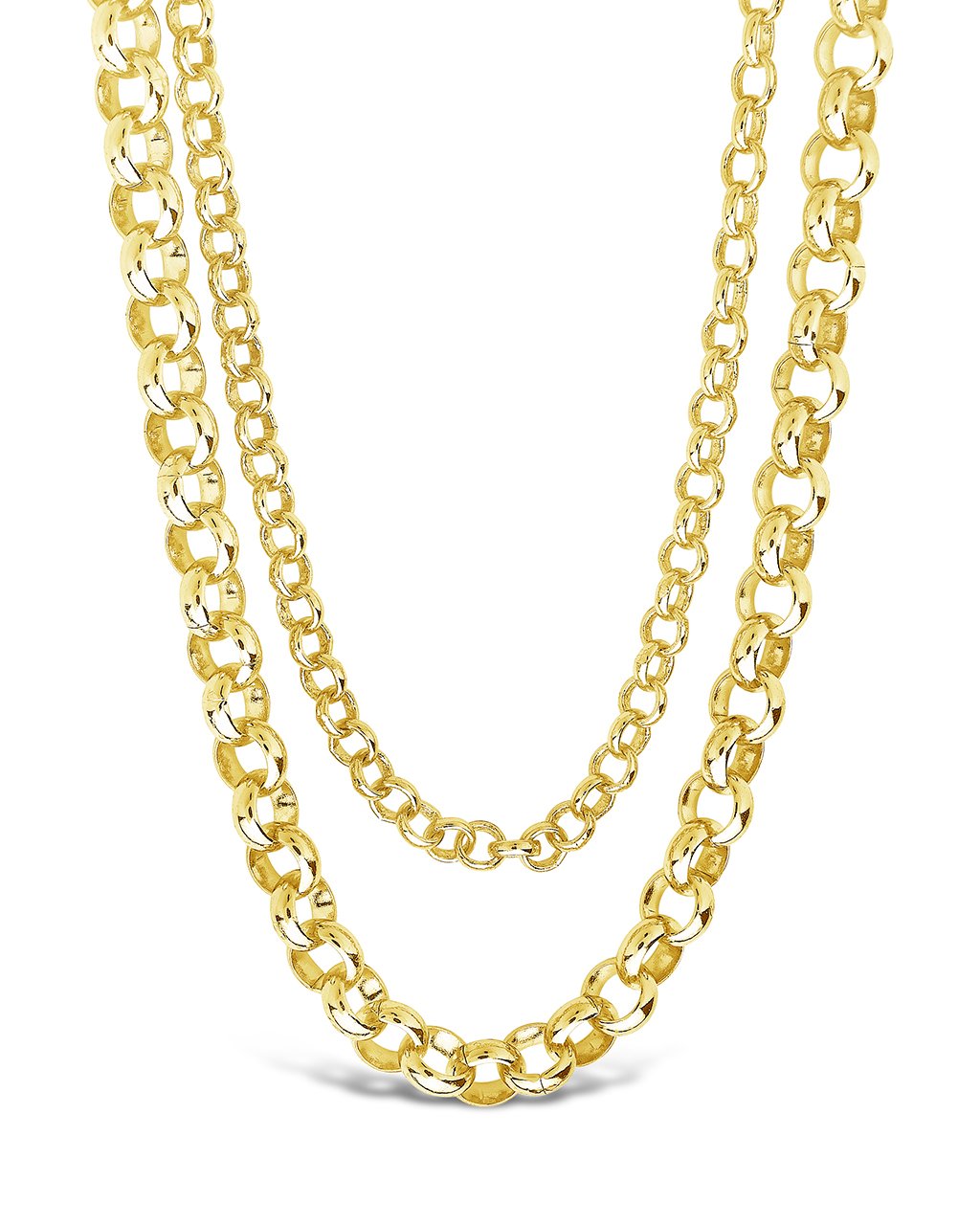 Bold Layered Rolo Chain Necklace – Sterling Forever