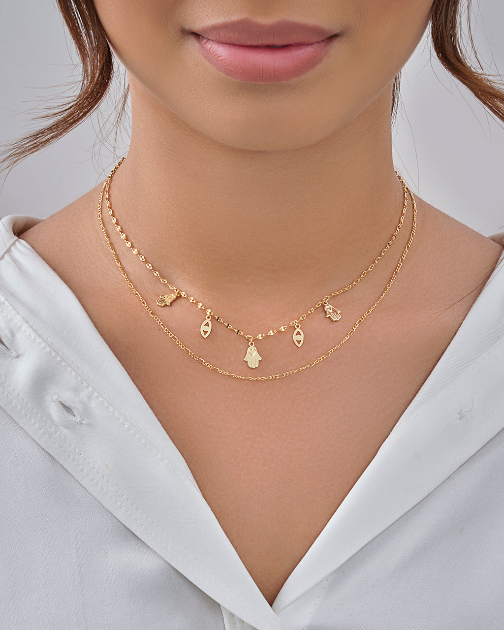 Gold hamsa hot sale choker necklace