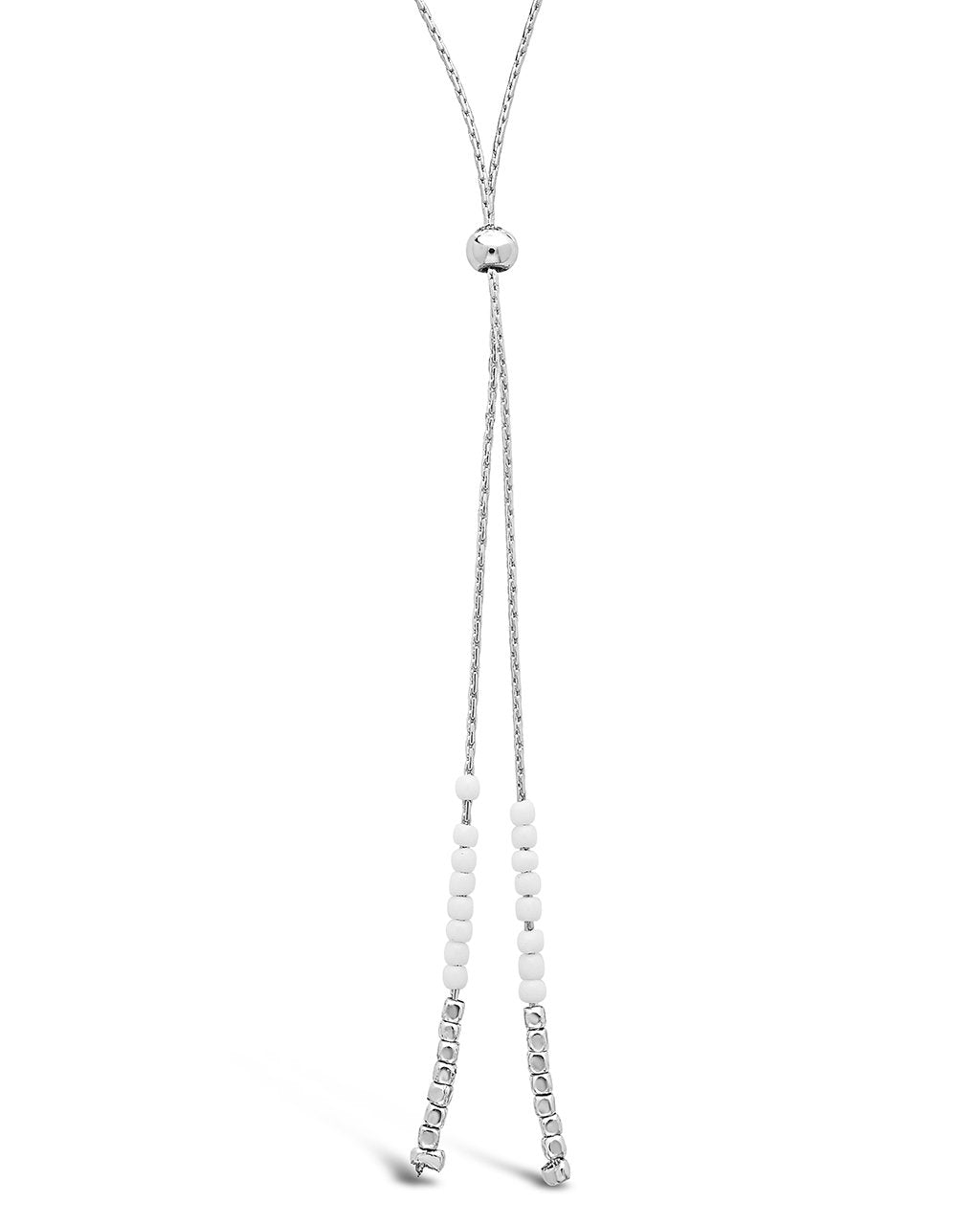 Beaded Sliding Bolo Necklace - Sterling Forever