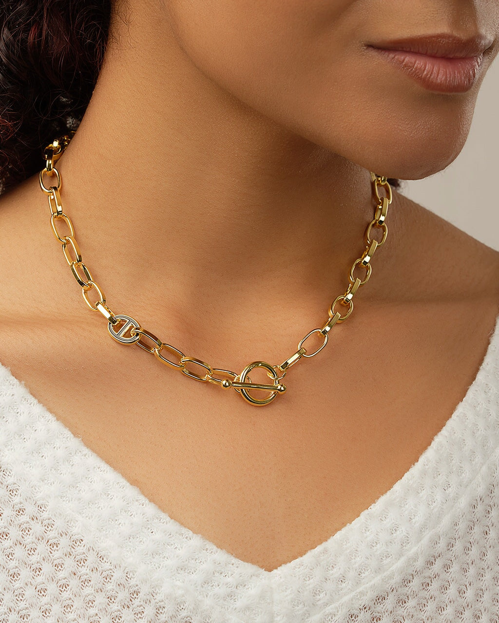 ASOS CURVE Curb Chain Statement Toggle Choker Necklace | ASOS
