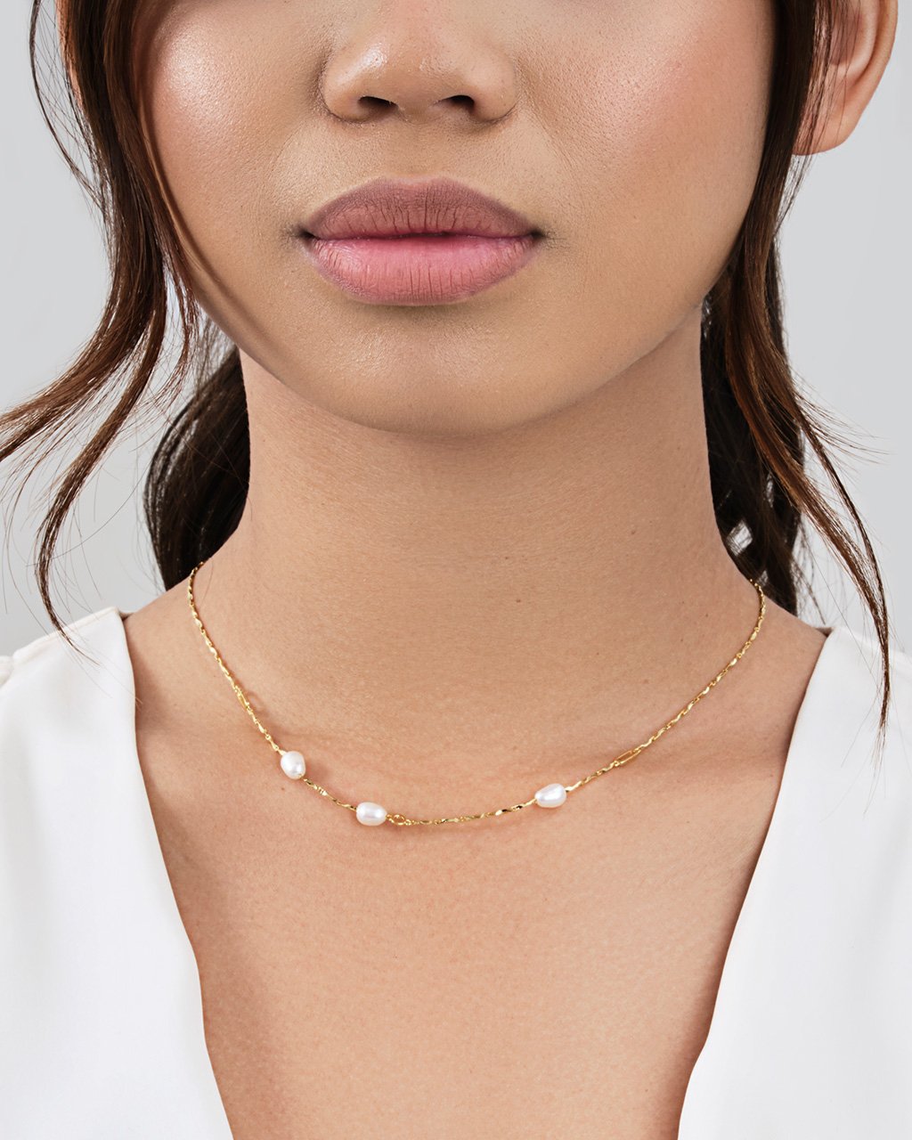Rose Gold Dainty Pearl Necklace - Lovisa