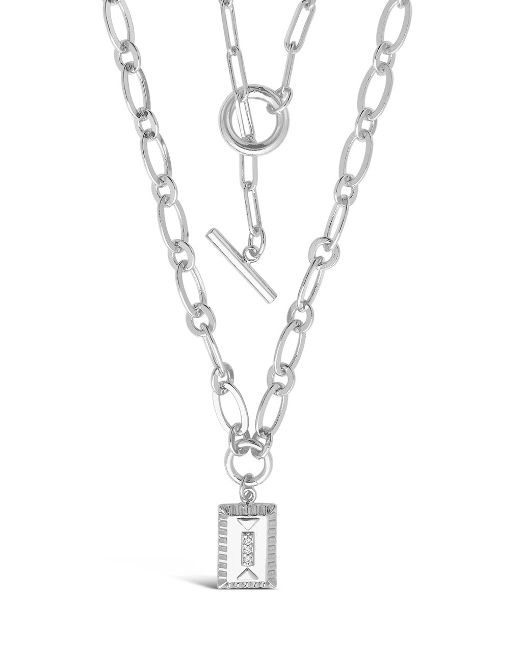 Lock Chain Pendant Layered Necklace