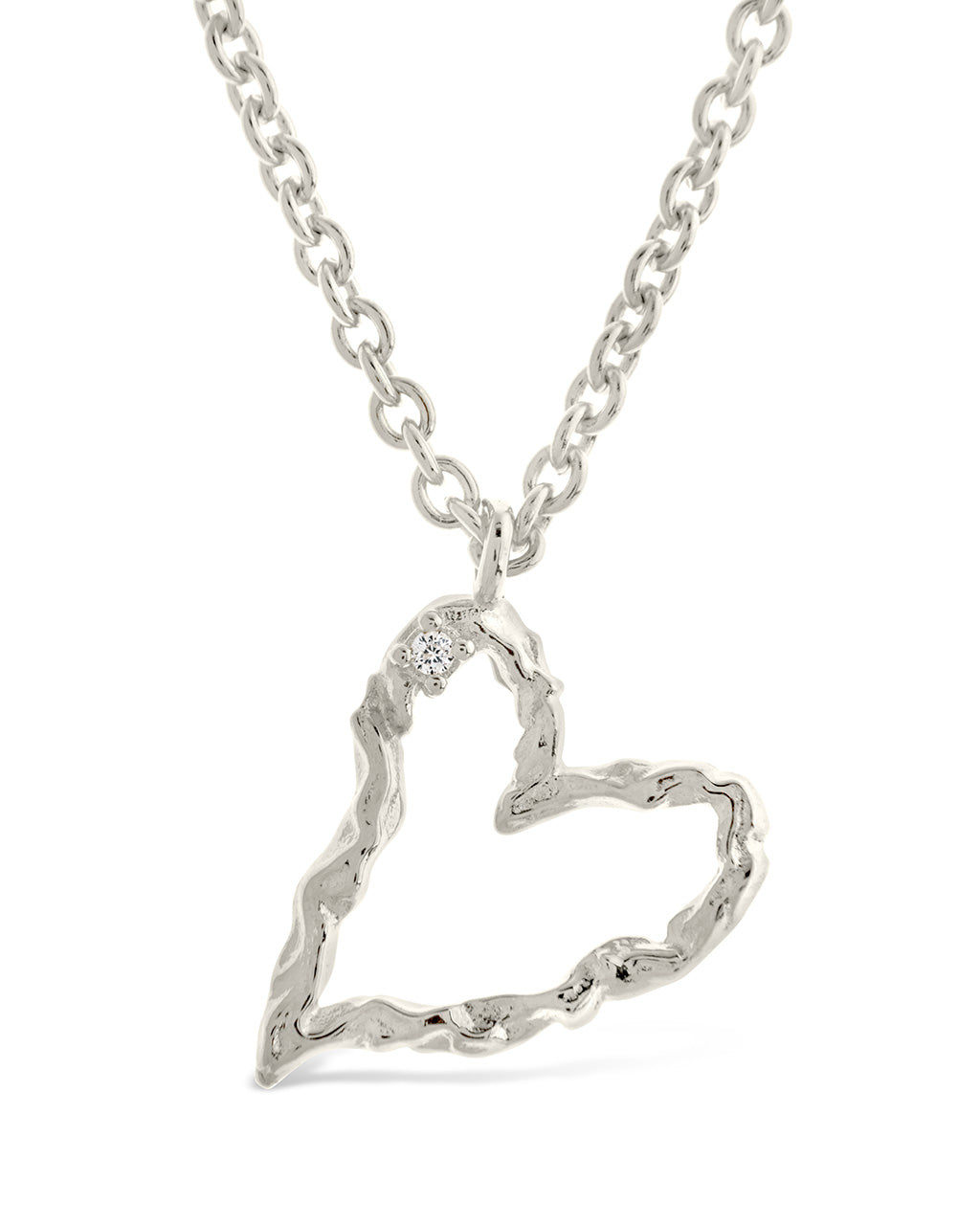 Wholesale Sterling Silver Hammered Heart Pendant, Charms and