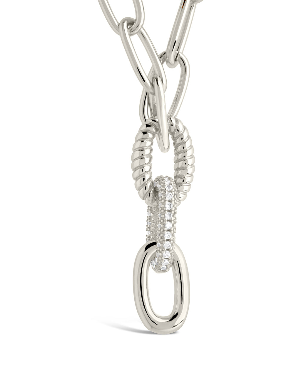 Sonya CZ & Interlocking Chain Pendant Necklace – Sterling Forever