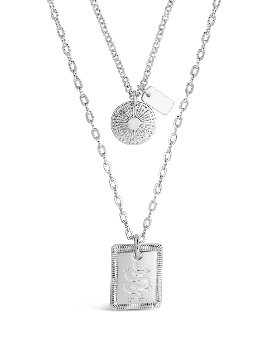 Layered on sale engraved necklace