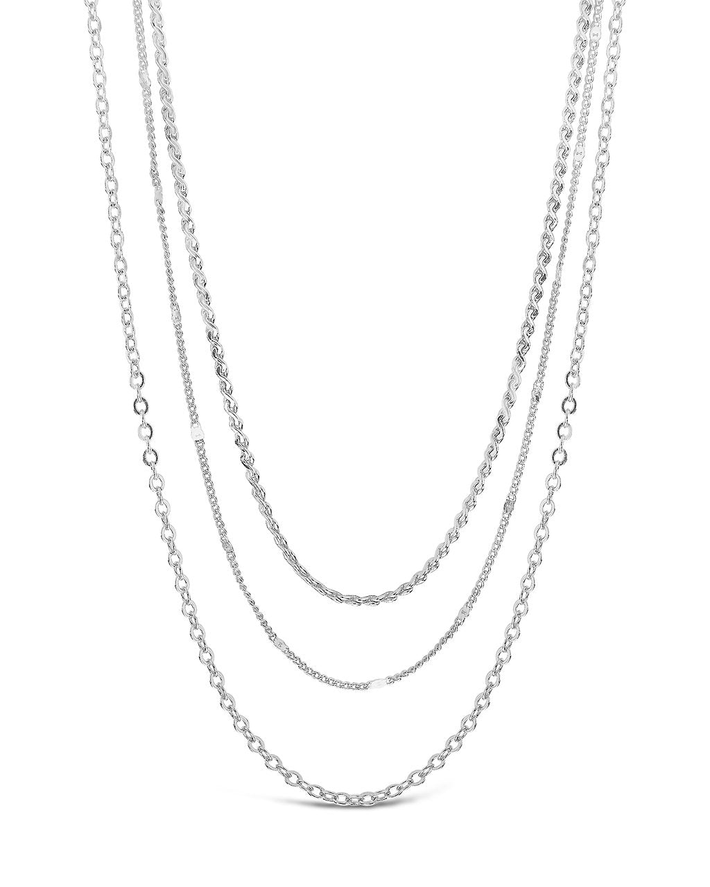 Sterling Forever 14K Gold Plated Sterling Silver Triple Layer Necklace  Spacer
