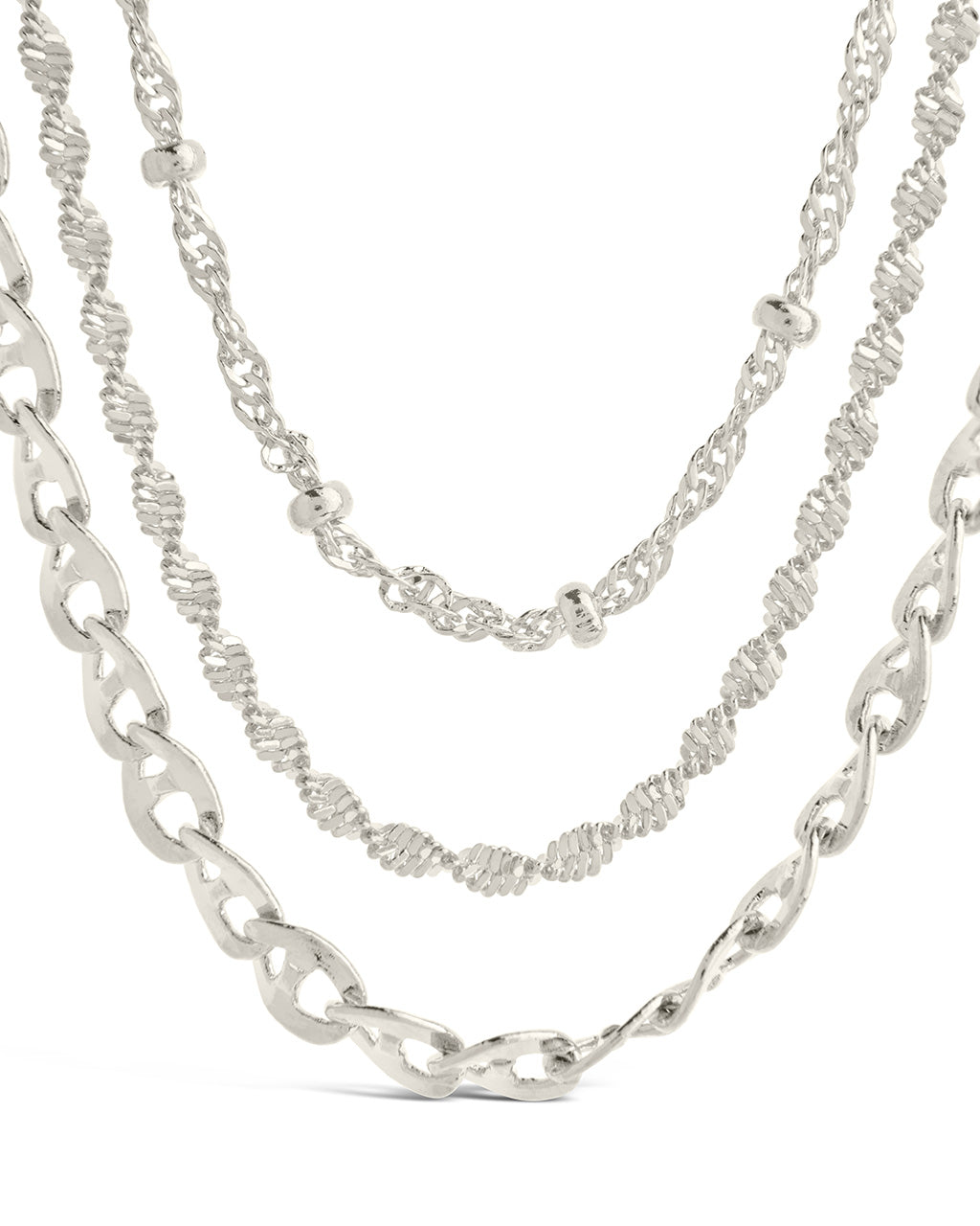 Forever – Layered Chain Sterling Lanora Necklace