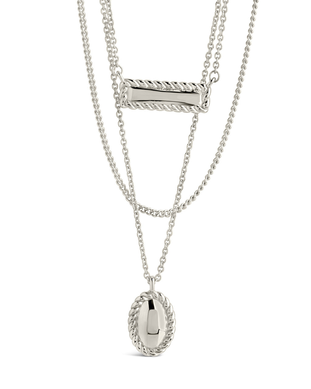 Quality Gold Sterling Silver Rhodium-plated w/2in. Ext. CZ Station Layered  Necklace QG5312-16 - The Diamond Family