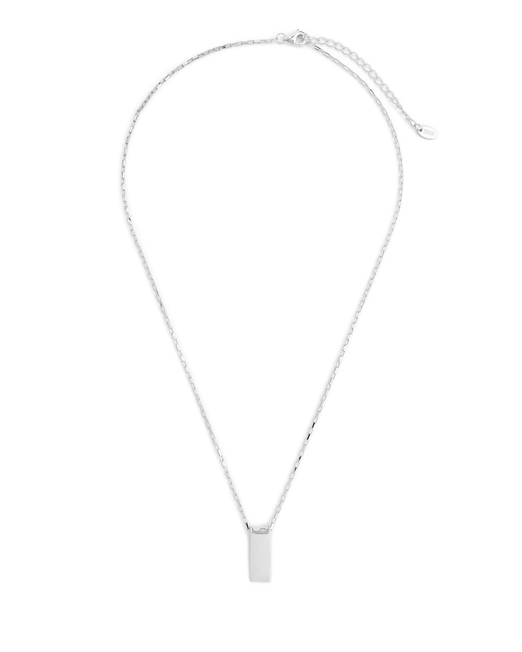 Sterling Silver Mini Tag Necklace