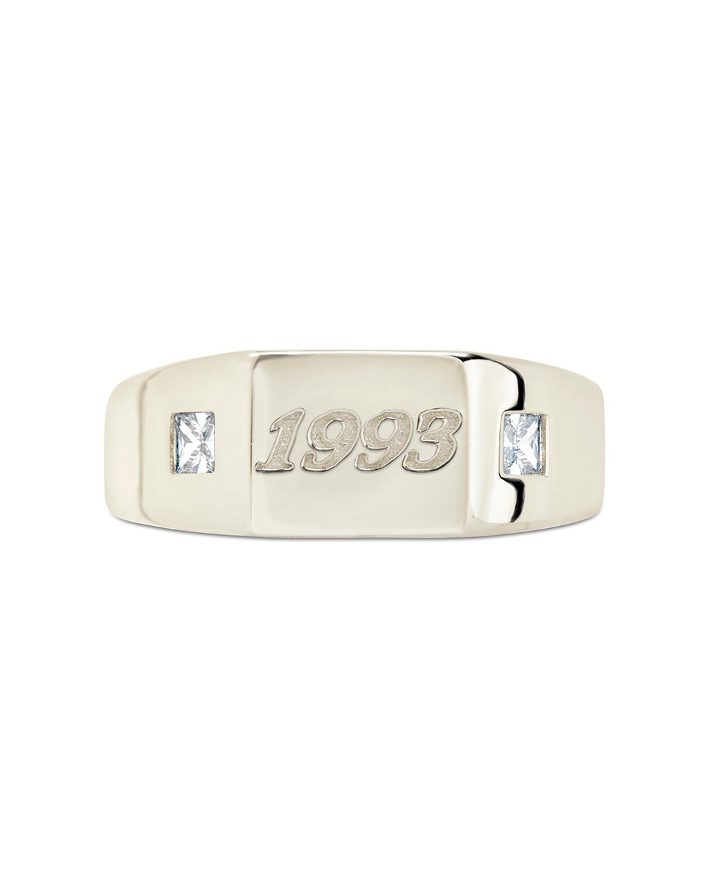 Sterling Silver Birth Year Signet Ring