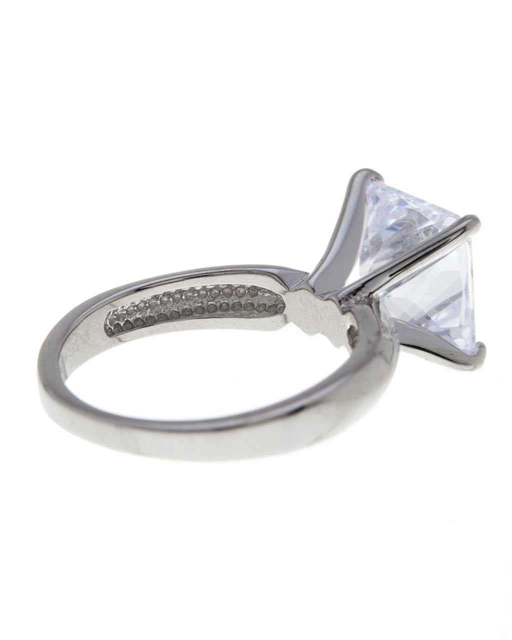 SHINE by Sterling Forever Sterling Silver Princess Cut CZ Solitaire Ring Ring SHINE by Sterling Forever 