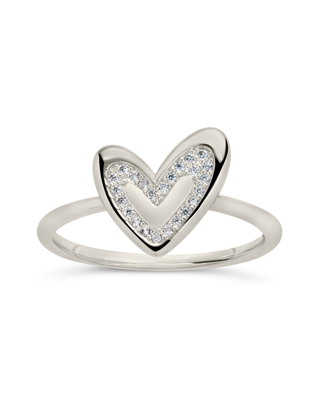 Love 925 Silver Heart Shaped Ring Female Creative Design Diamond Zircon  Double Love Hollow Ring Ring Female Fashion Jewelry | Wish
