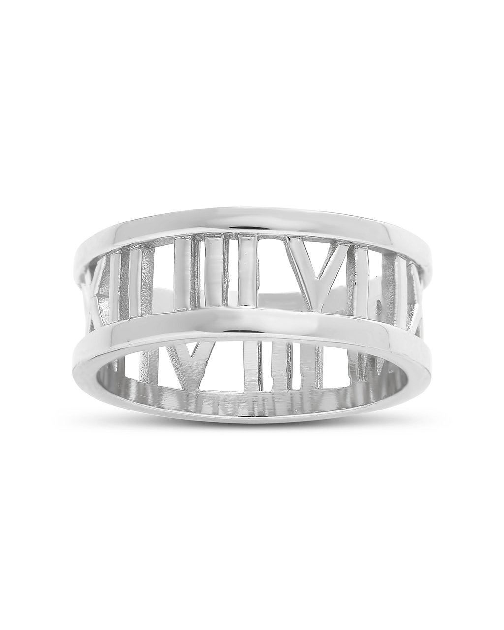 Sterling Silver Roman Numeral Open Band Ring – Sterling Forever