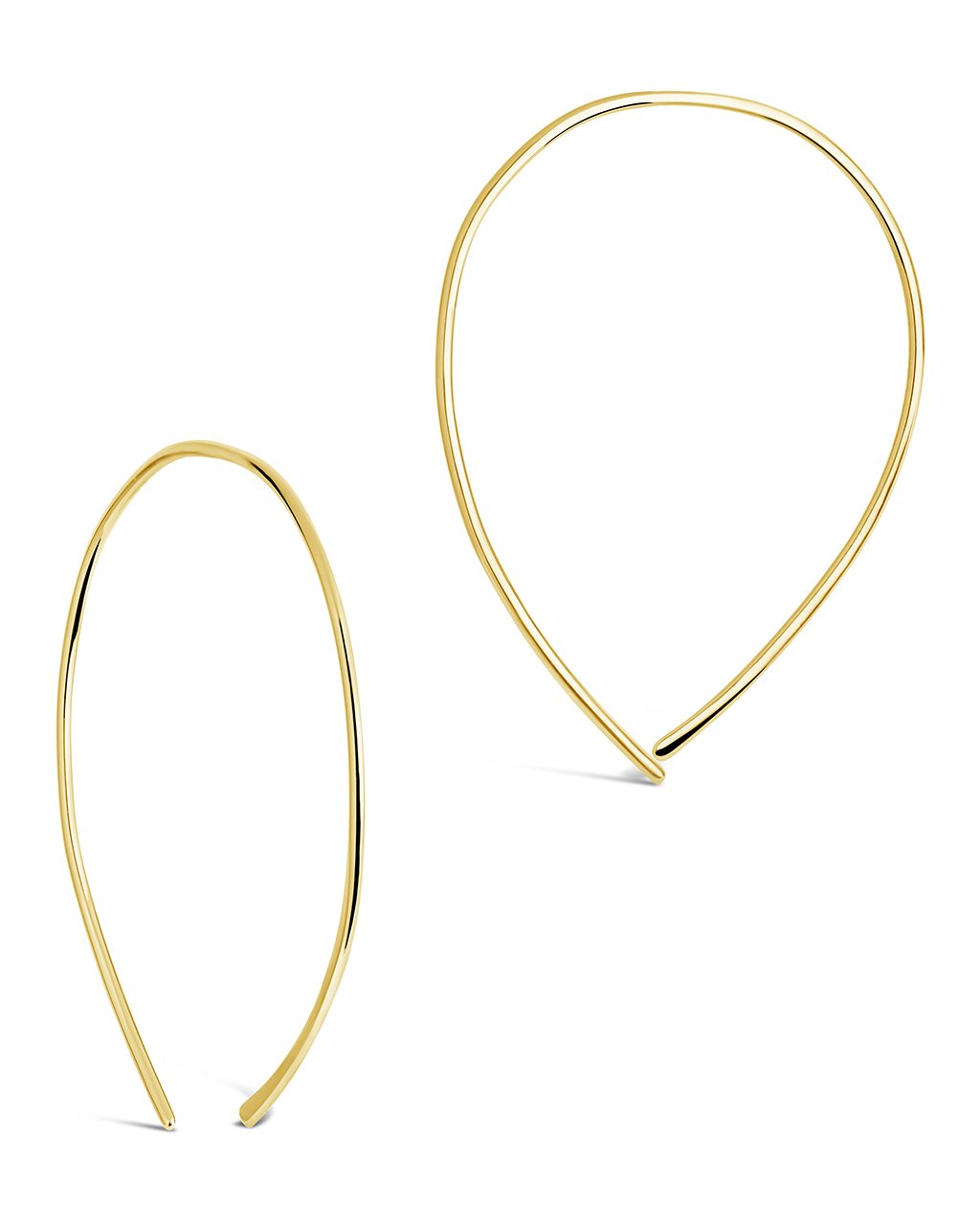 Wholesale Gold Infinity Wishbone Threader Hoop Earrings - Small by Sosie  Designs Jewelry