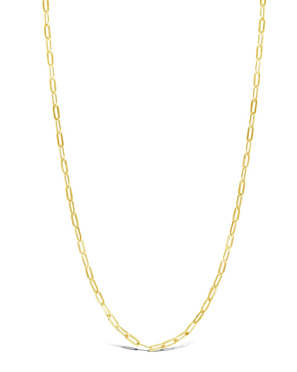 Solid 14K Yellow Gold Filled 3.1 mm Paperclip Chain Necklace - Minimalist Jewelry for Women