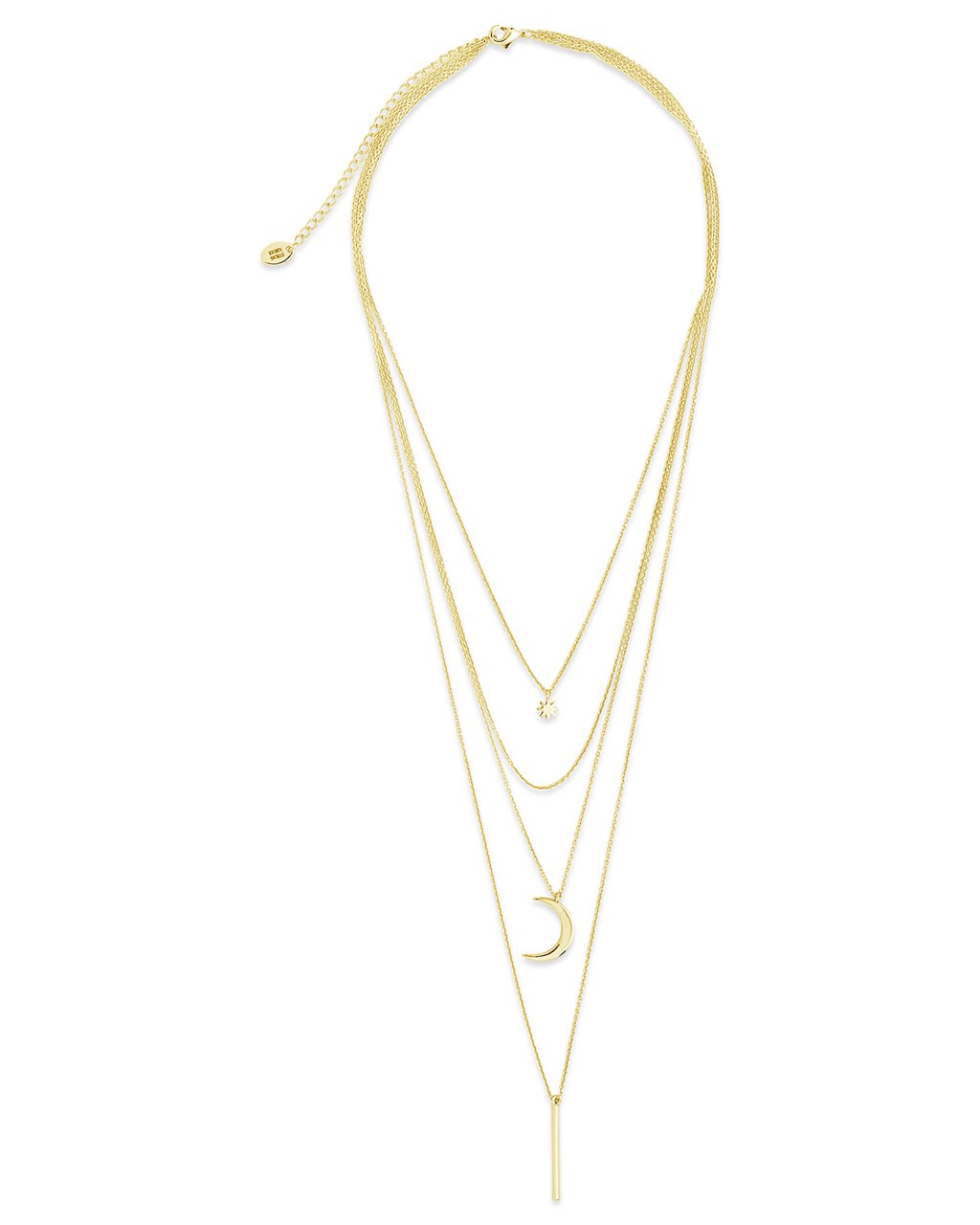 Crescent & Bar Multi Layer Necklace