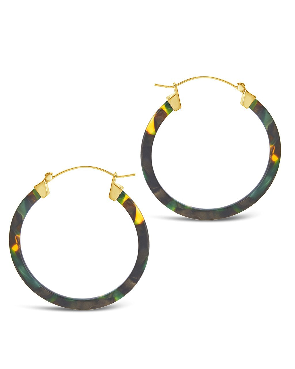 50mm Resin Hoop Earrings | Sterling Forever