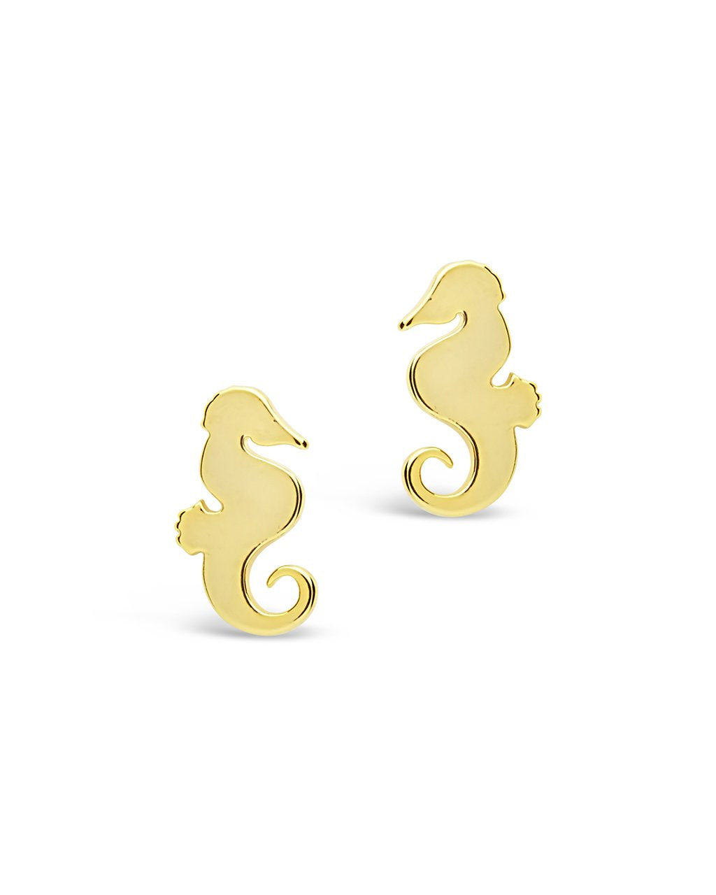 Sterling Silver Seahorse Stud Earrings - Sterling Forever