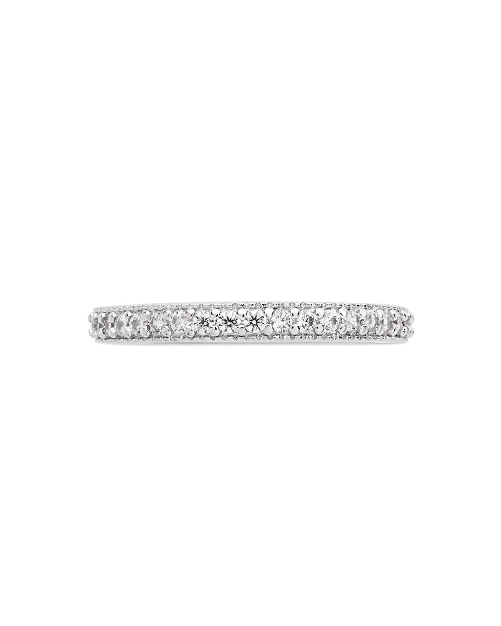 Sterling Silver Thin Cubic Zirconia Band Ring – Sterling Forever