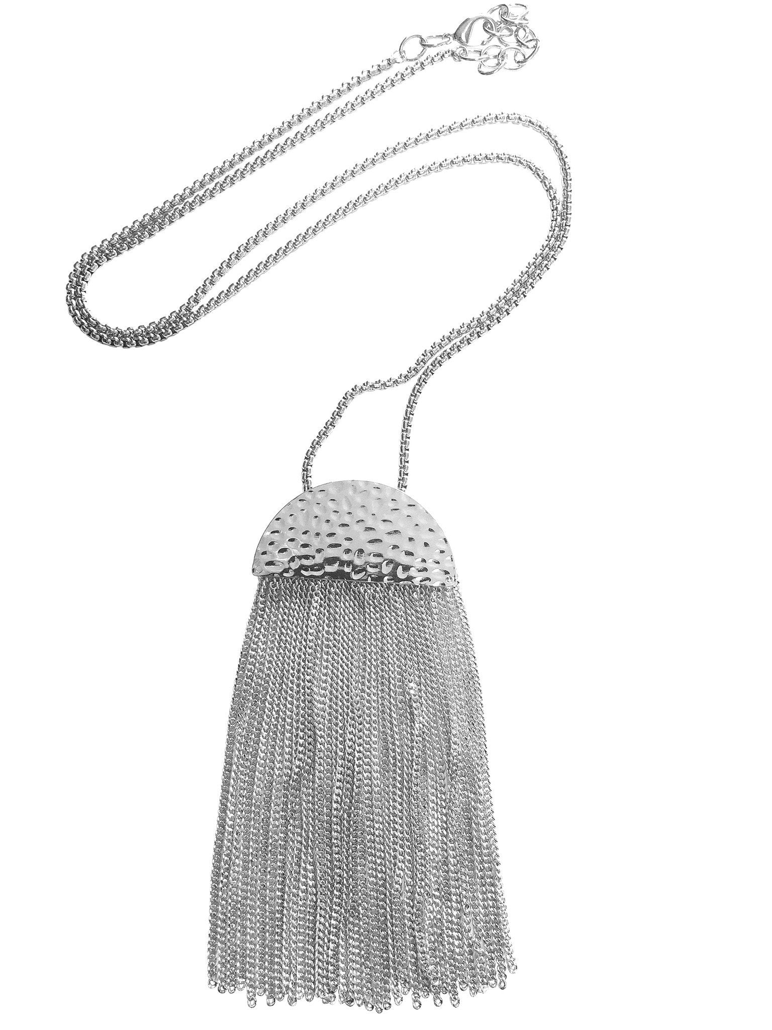 Tassel Necklace | Silver Tassel Necklace – Hollywood Sensation®