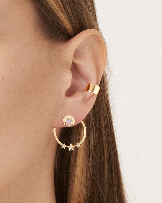 Geometric Asymmetric Key Lock Dangle Hoop Earrings Simple Gold Silver  Plated Big Round Circle Drop Stud Earrings for Women Girls